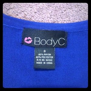 Blue body-con dress